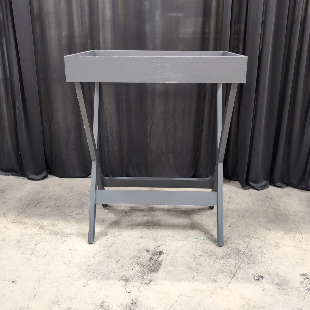 Pair of Black Folding TV Tray Tables with Floral Tops