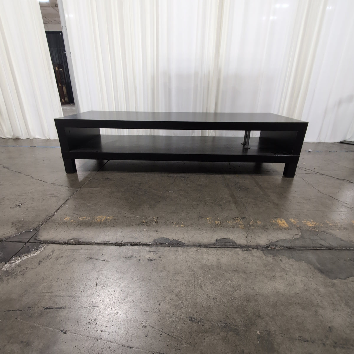 IKEA Black Rectangular Low Profile TV Stand