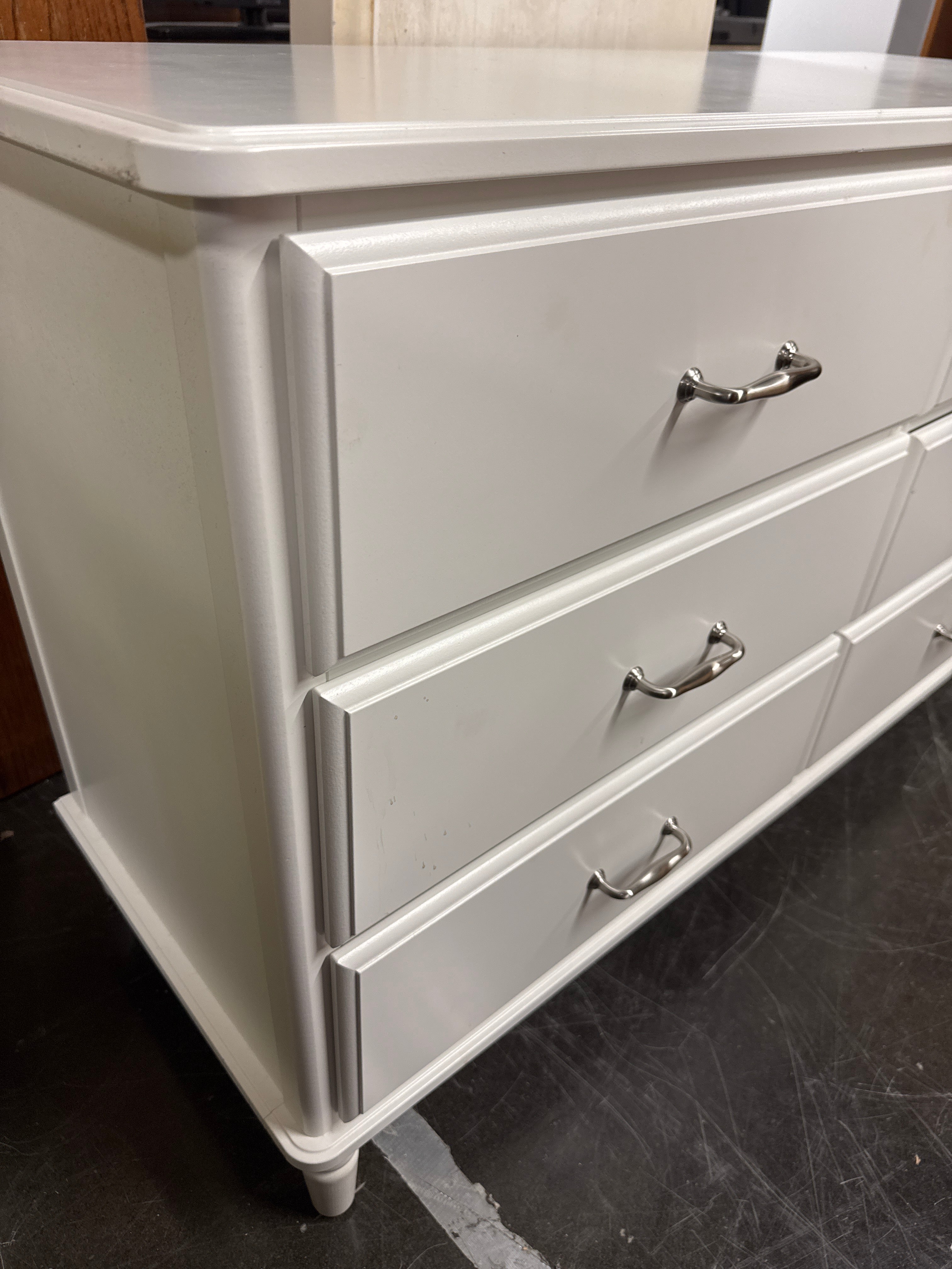 White 6-Drawer Dresser – Modern Coastal Style