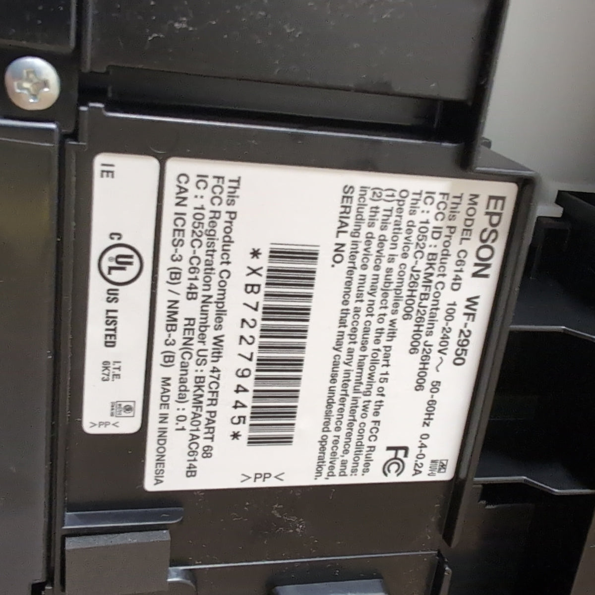 Black EPSON All-in-One Printer with Ink