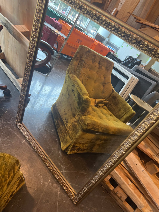 Gold mirror Frame, Floral Detail