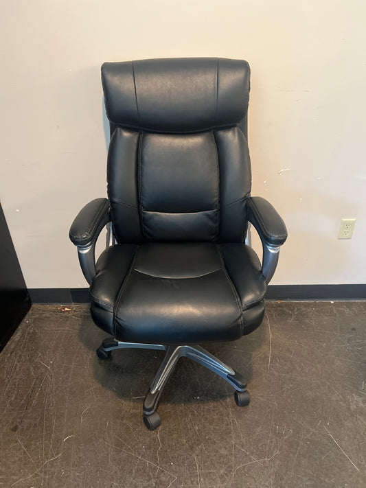 Ergonomic Black Leather Office Chair