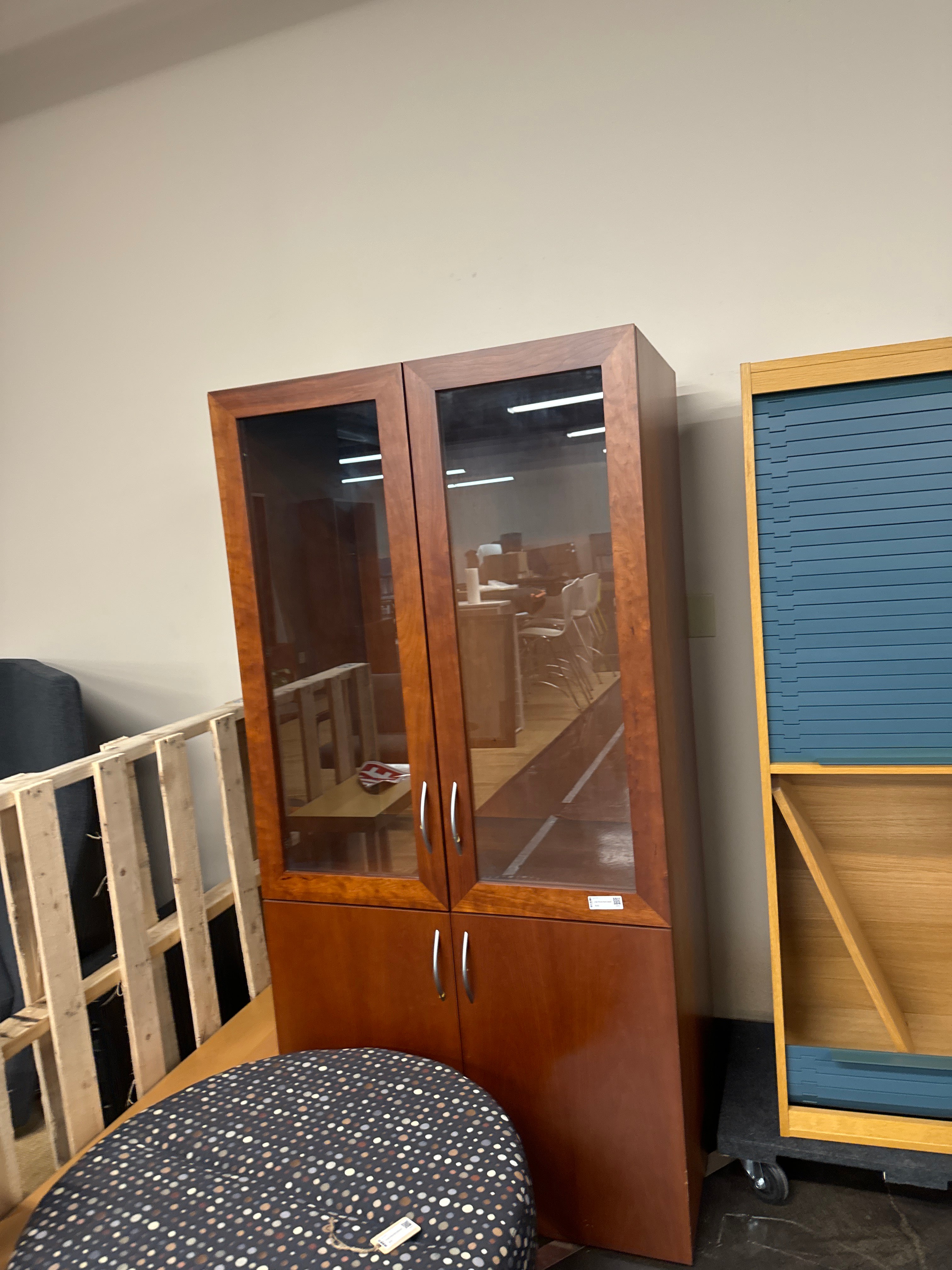 Large Wooden Book Cabinet