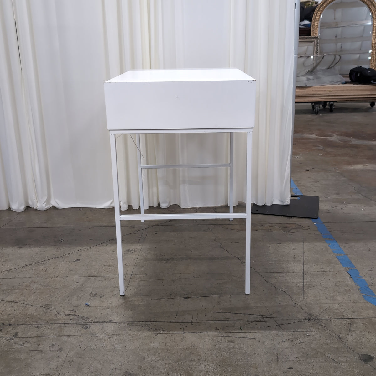 White Two-Drawer Home Office Desk