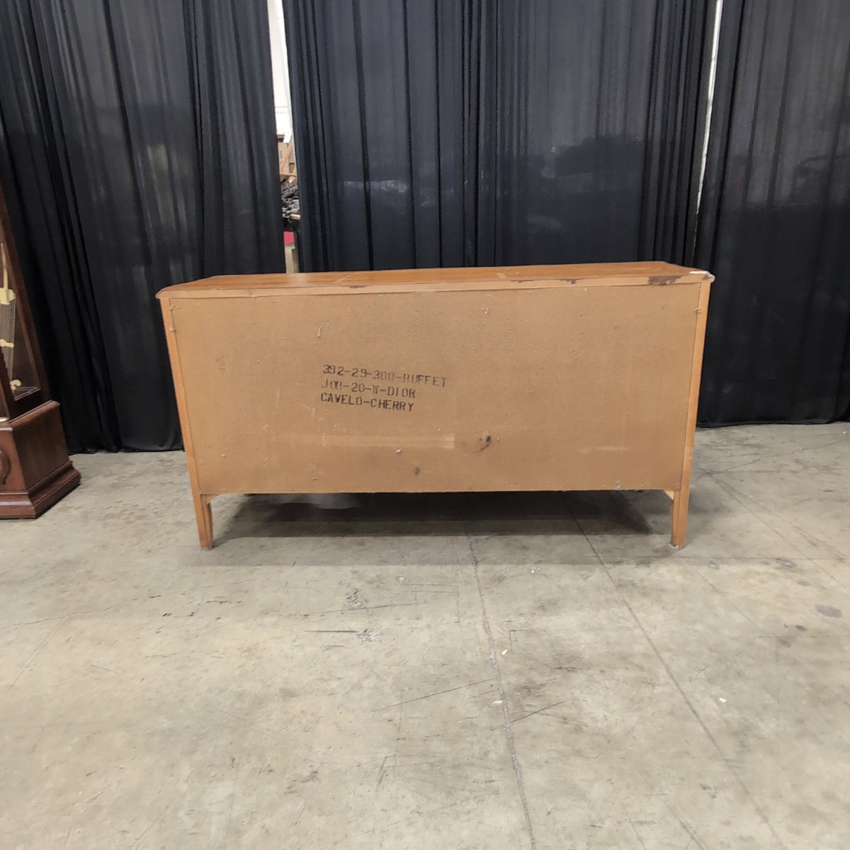 Bassett Furniture-French Provincial Wood Buffet with Mirrored Top