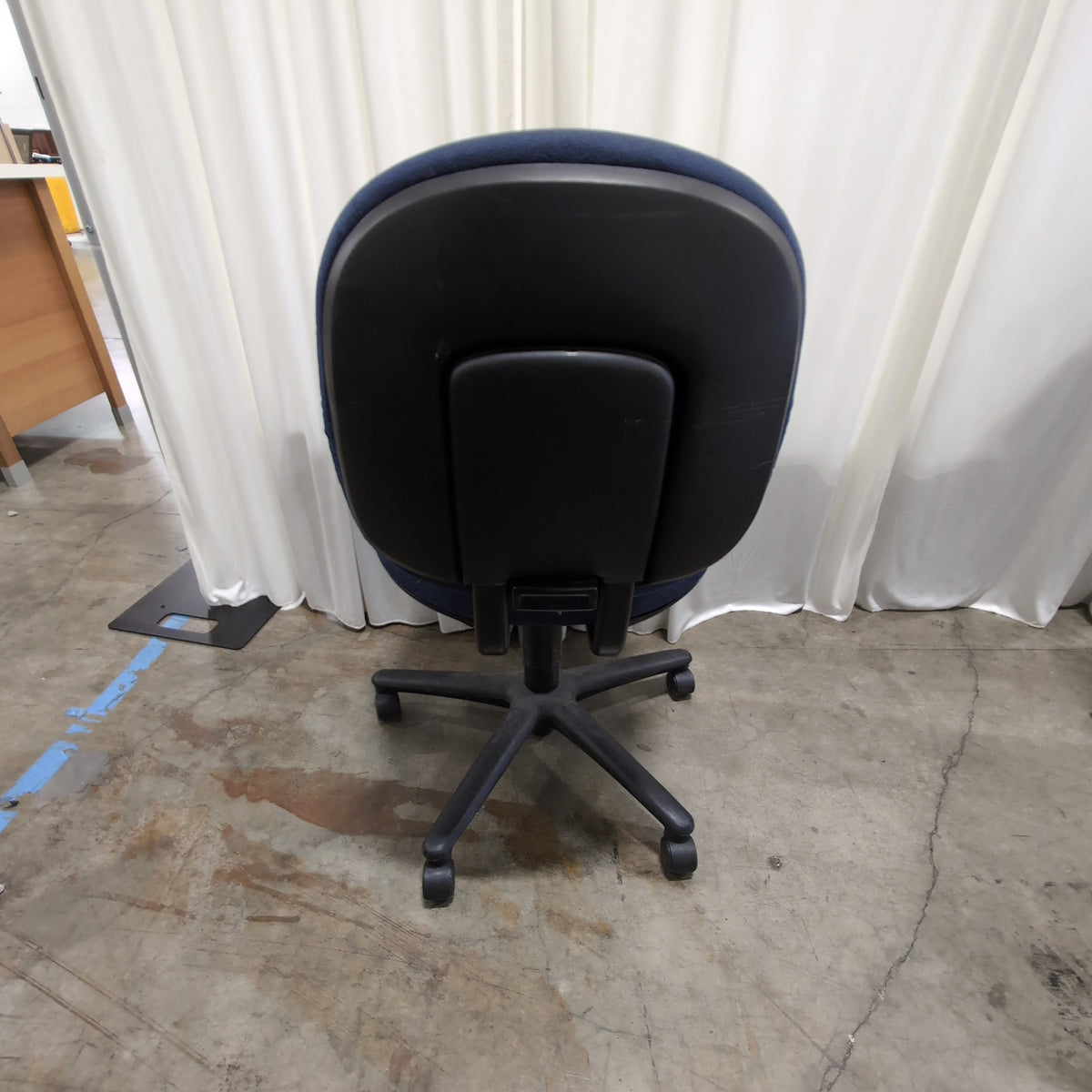 Blue Fabric Swivel Office Chair