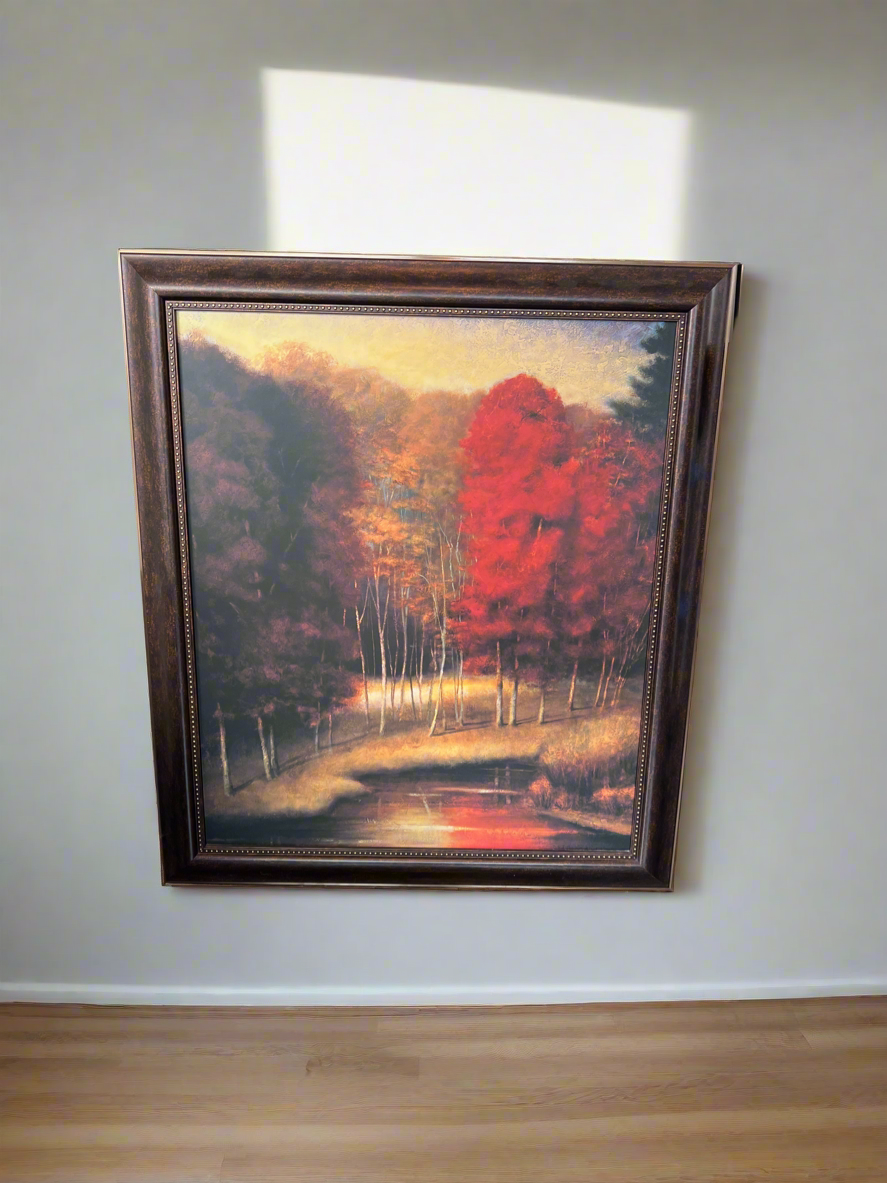 Framed Canvas “Vermillion Meadow” by Robert Stiffolino
