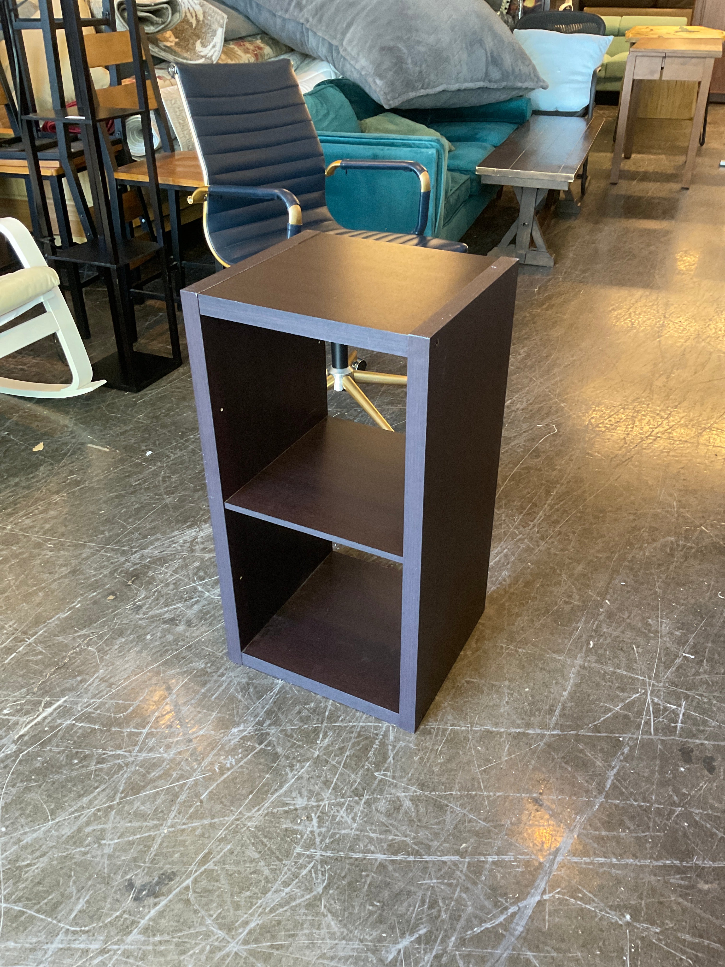 2 Shelf Black Cubicle