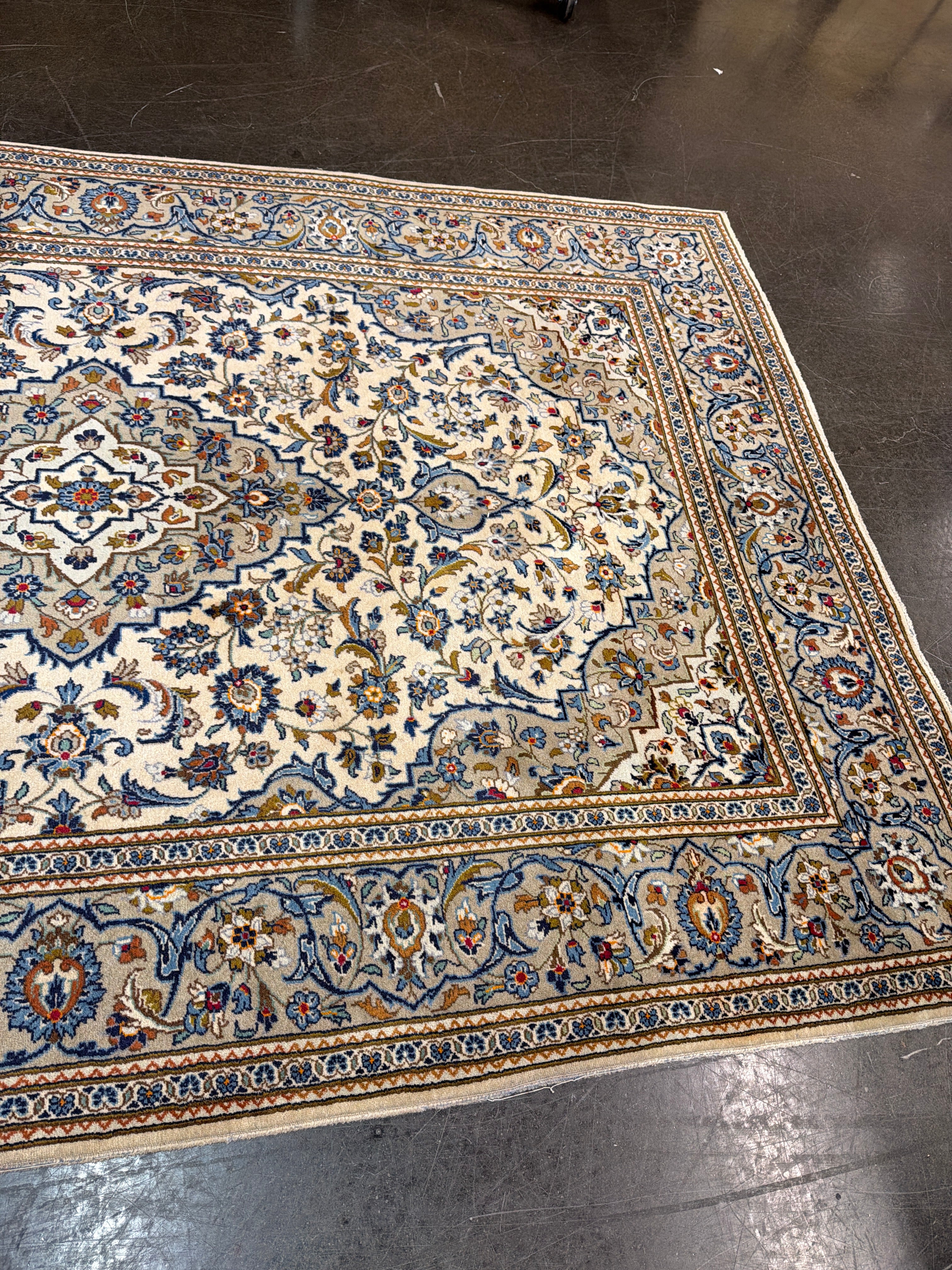 Hand-Knotted Persian Medallion Area Rug — 6'6" x 9'10"