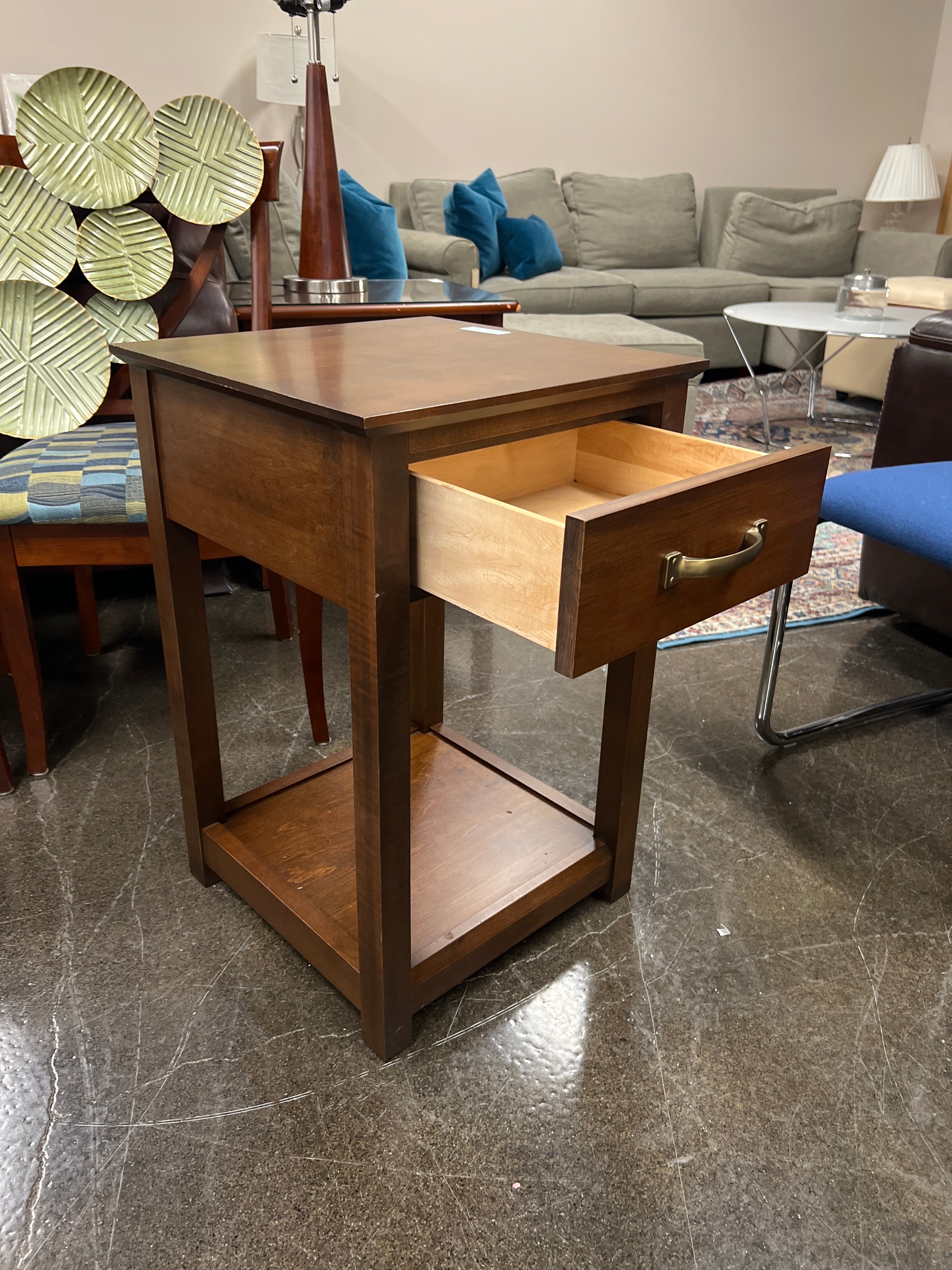 Baronet Cherry Wood Side Table with Drawer