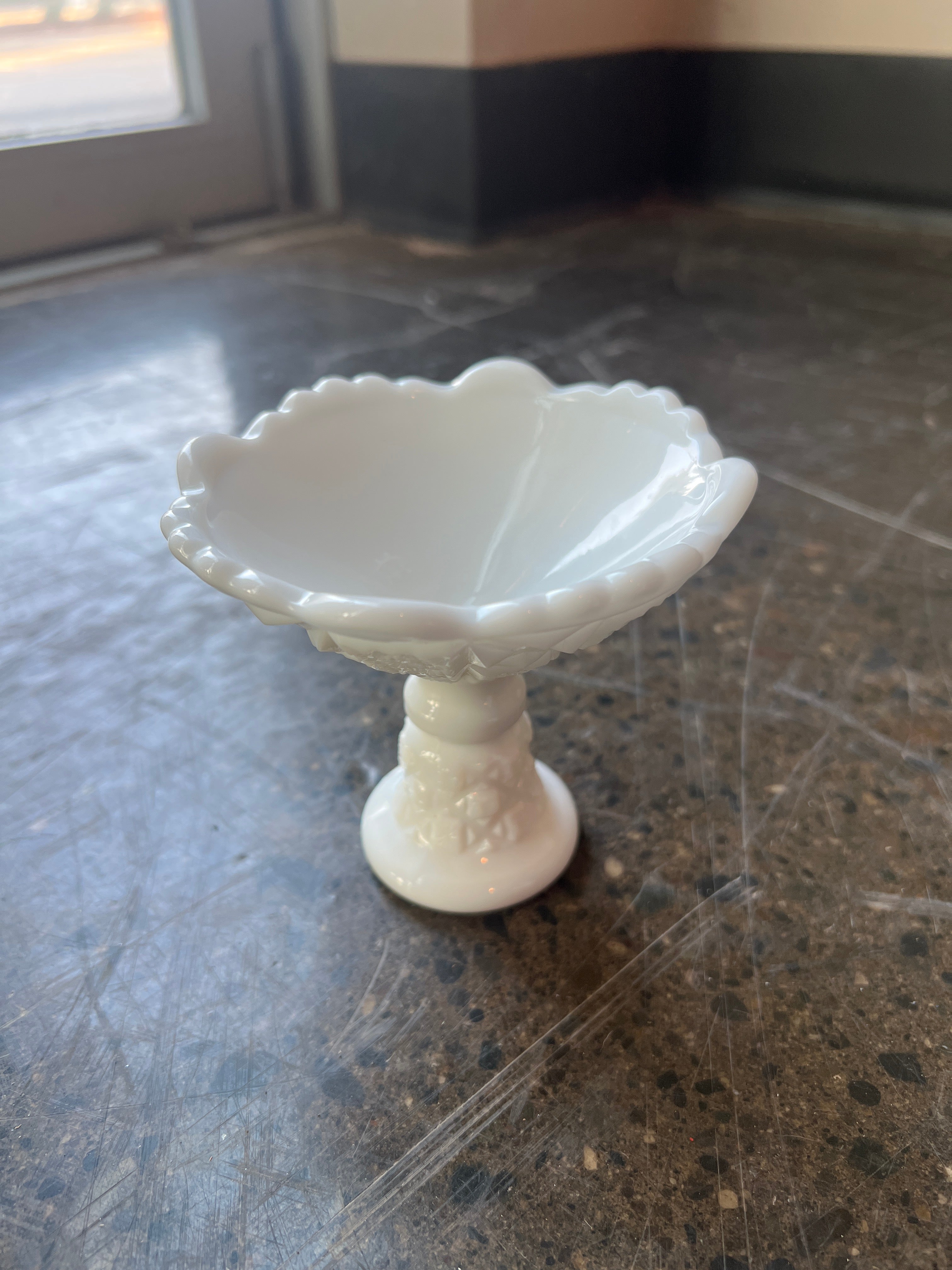 Set of Vintage White Ceramic & Milk Glass Decor