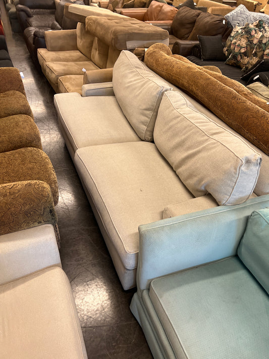 Joe Ruggiero Collection Sofa: Neutral Linen Daybed