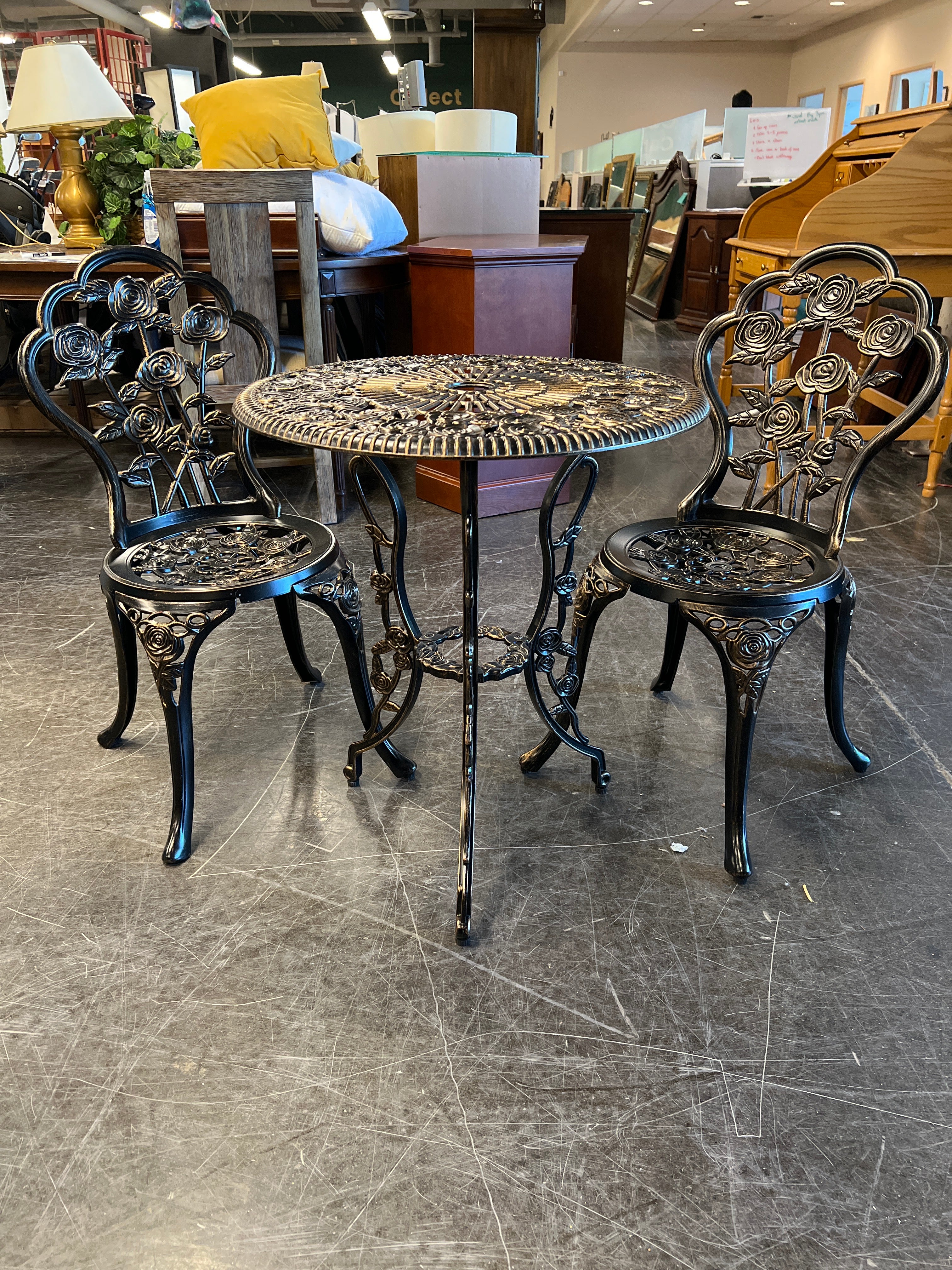 Metal Table and Chair Set