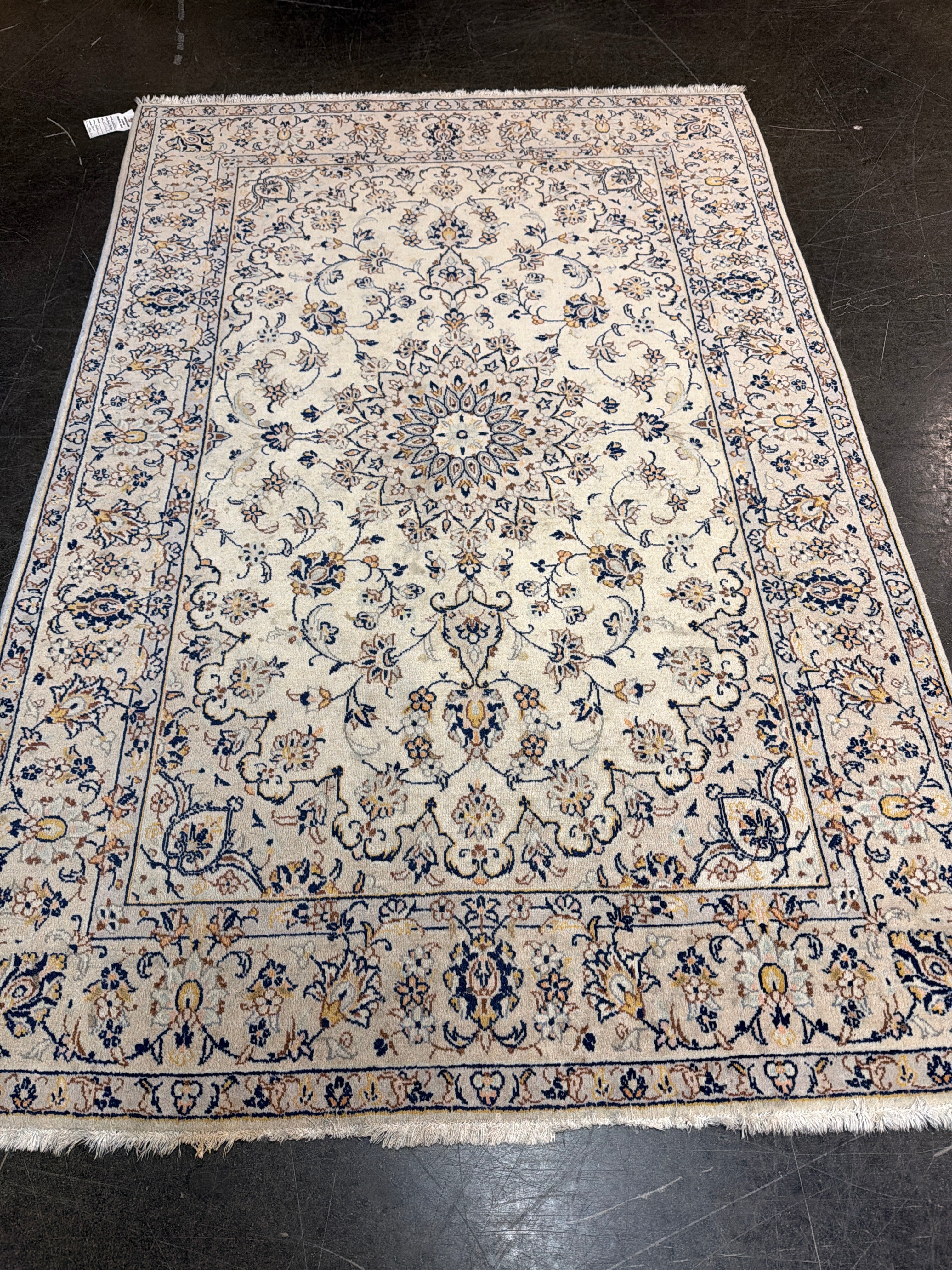 Genuine Hand-Knotted Kashan-Style Persian Area Rug | 5' x 7', Arman Rugs, Iran