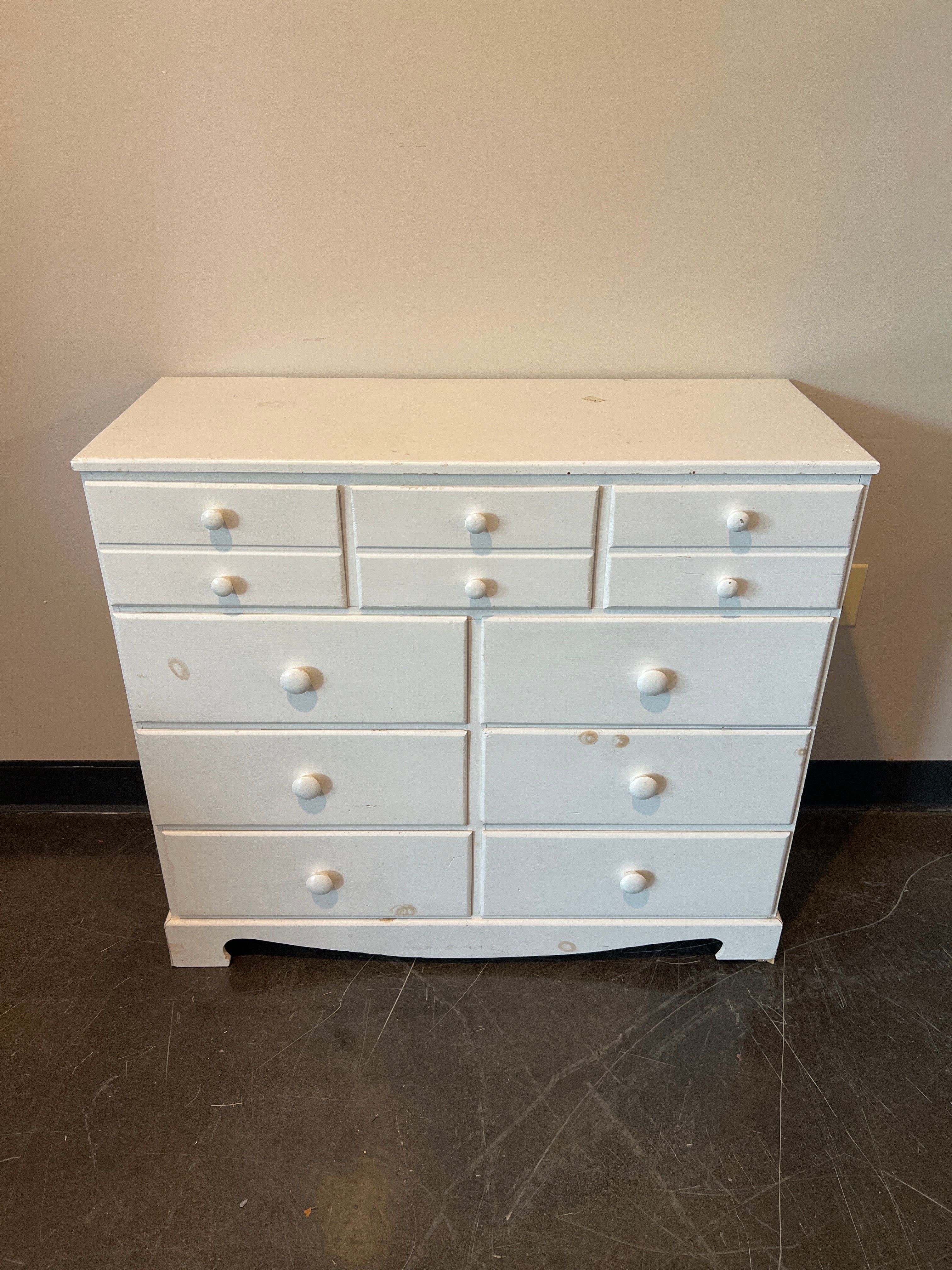 White 9-Drawer Wooden Dresser