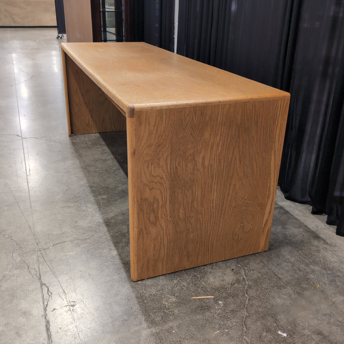 Natural Oak Tone Waterfall Bench