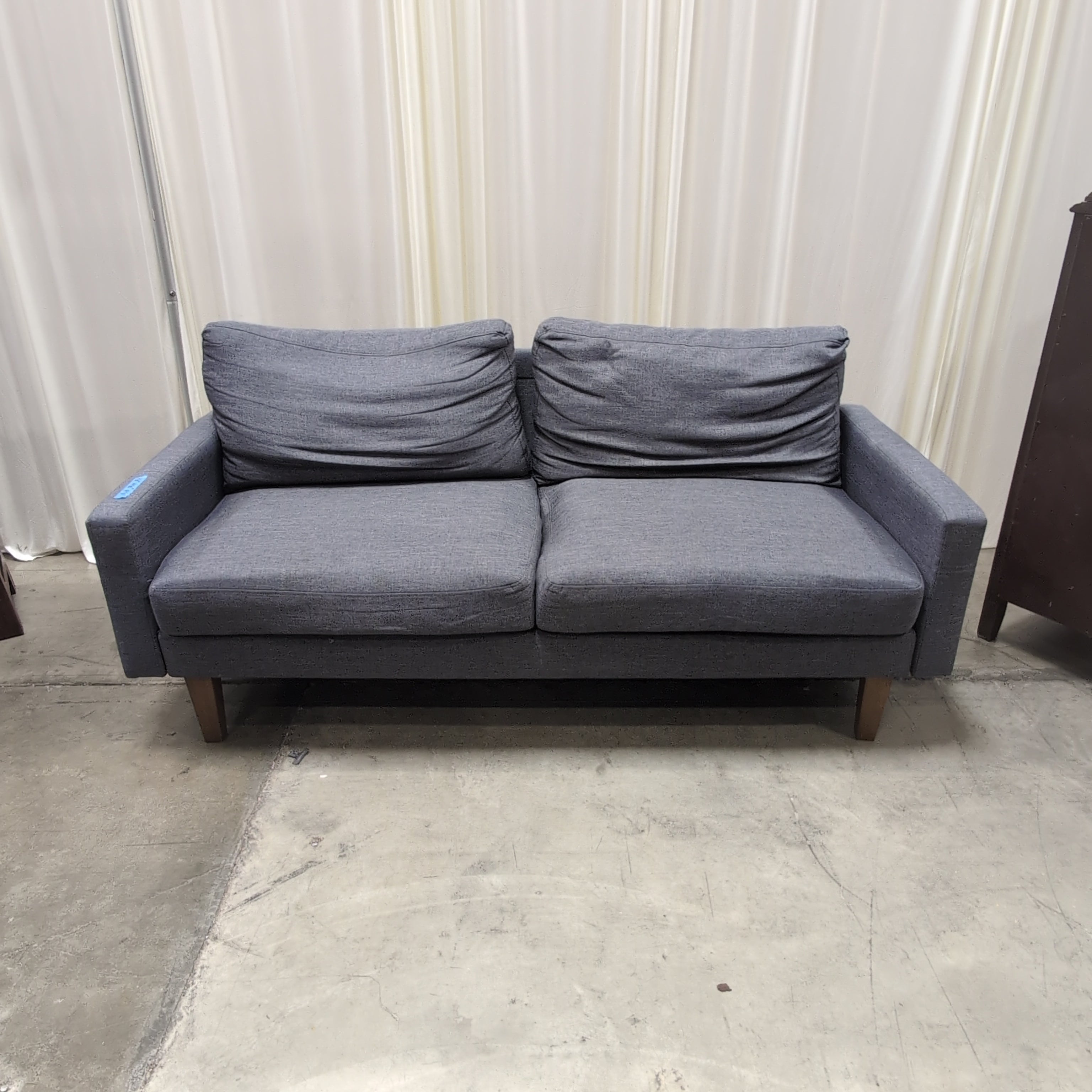 Gray Fabric L-Shaped Sectional Couch with Removable Cushions