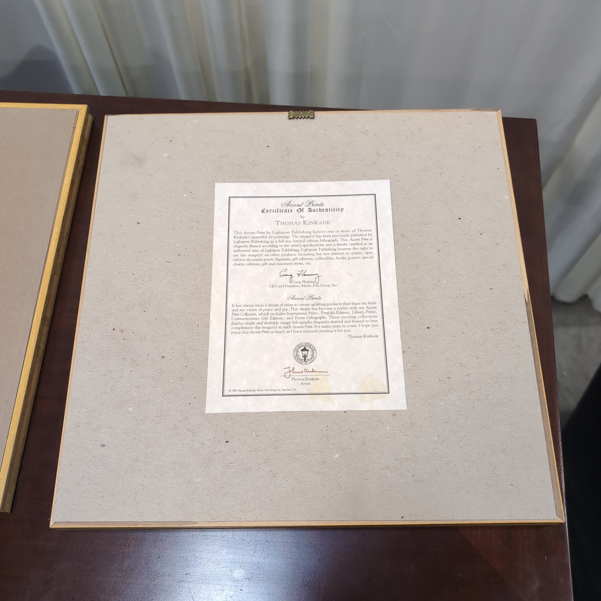 Thomas Kinkade Chandler's Cottage Framed Art Print with Gold Frame