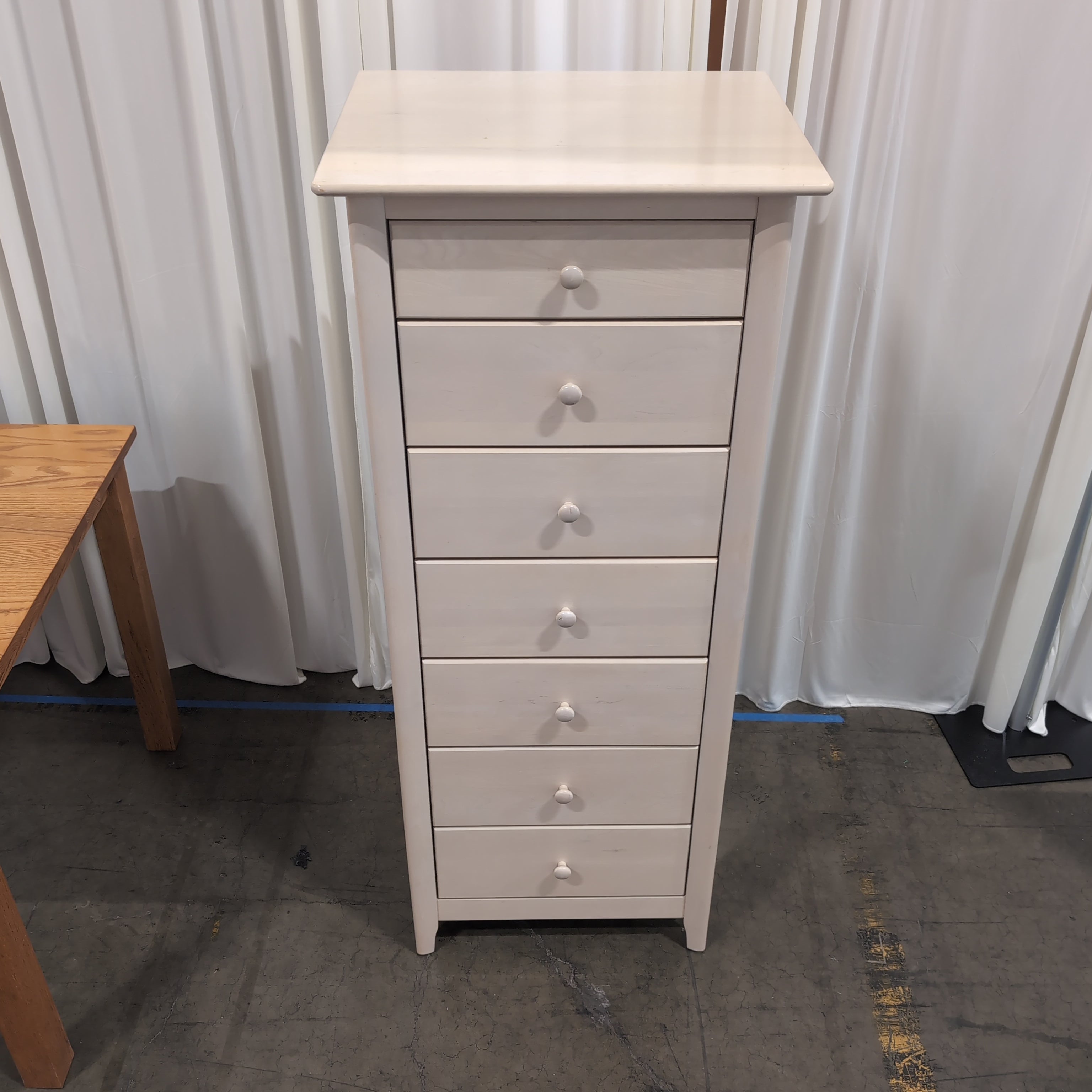 Nadeau Natural Wood Seven-Drawer Tall Dresser