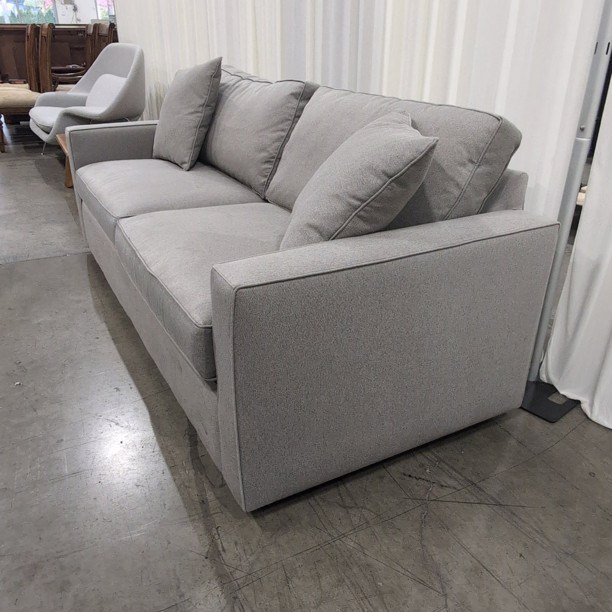 Contemporary Light Tan Fabric Couch
