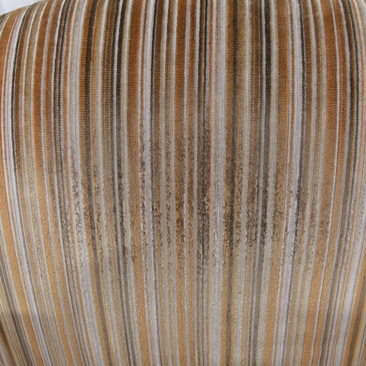 Traditional Brown Striped Wingback Chair