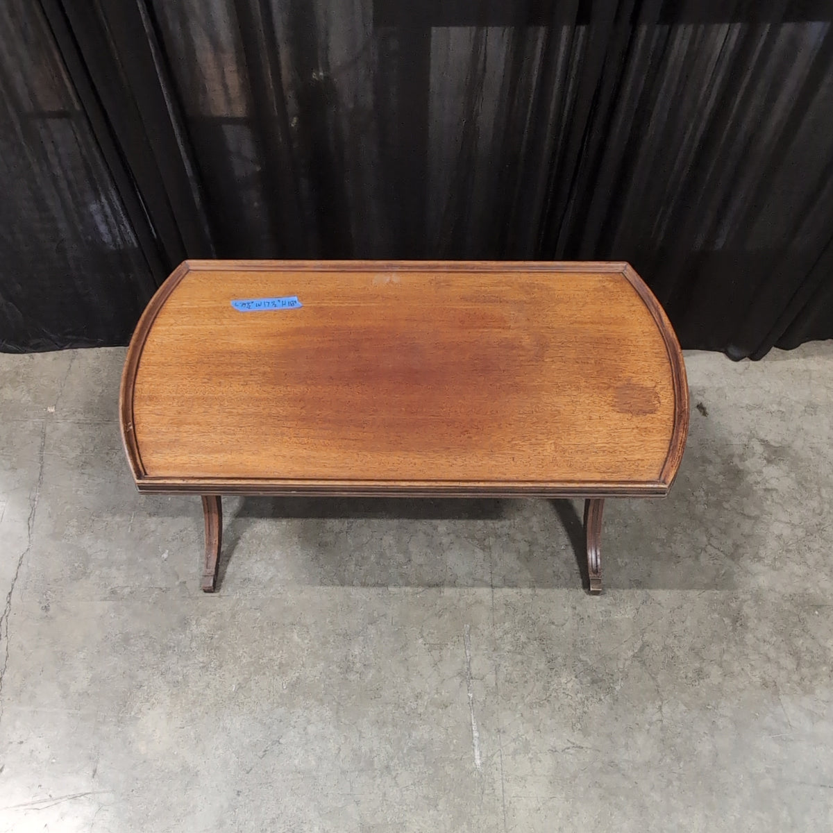 Traditional Brown Wood Console Table with Tray Top