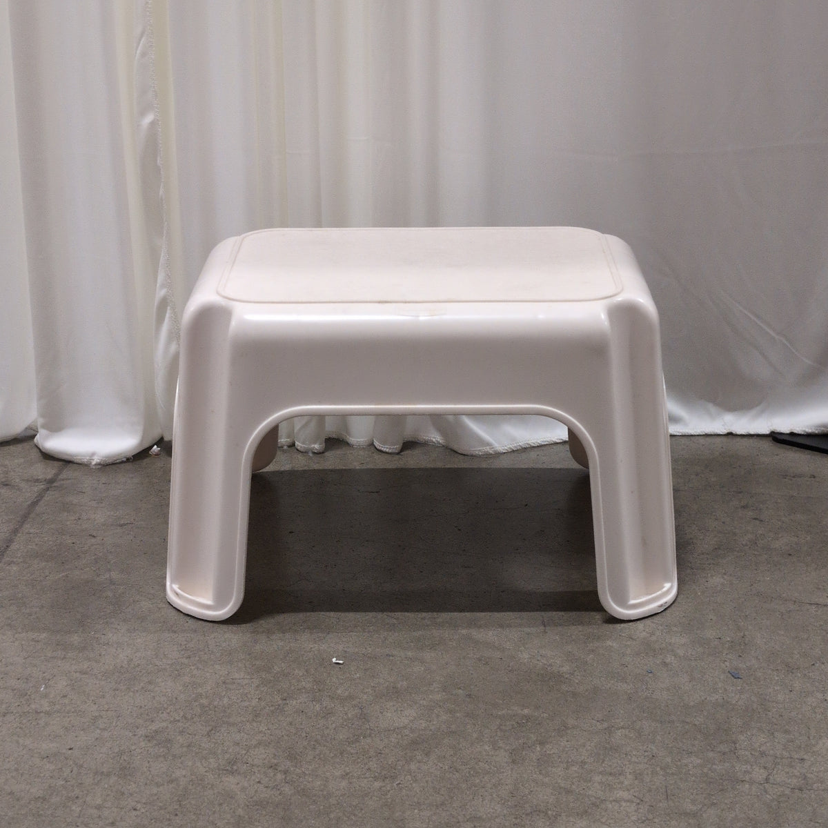 White Plastic Utility Stool