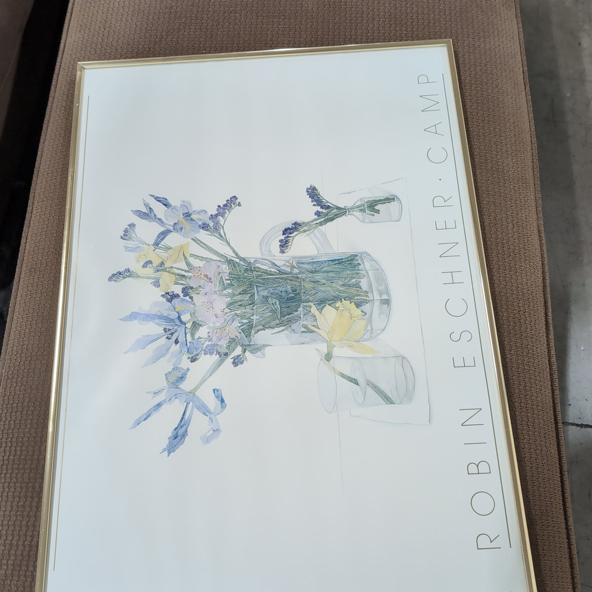 Robin Eschner Camp Floral Still Life Framed Print in Gold-Tone Frame