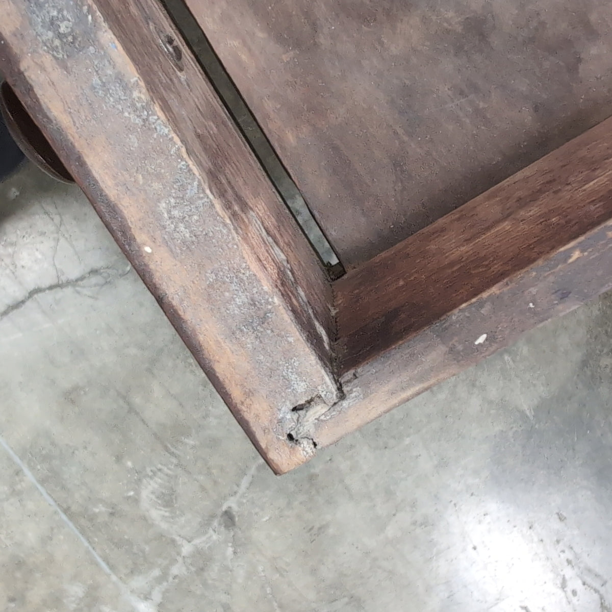 Rustic Dark Wood Buffet with Cabinet Doors