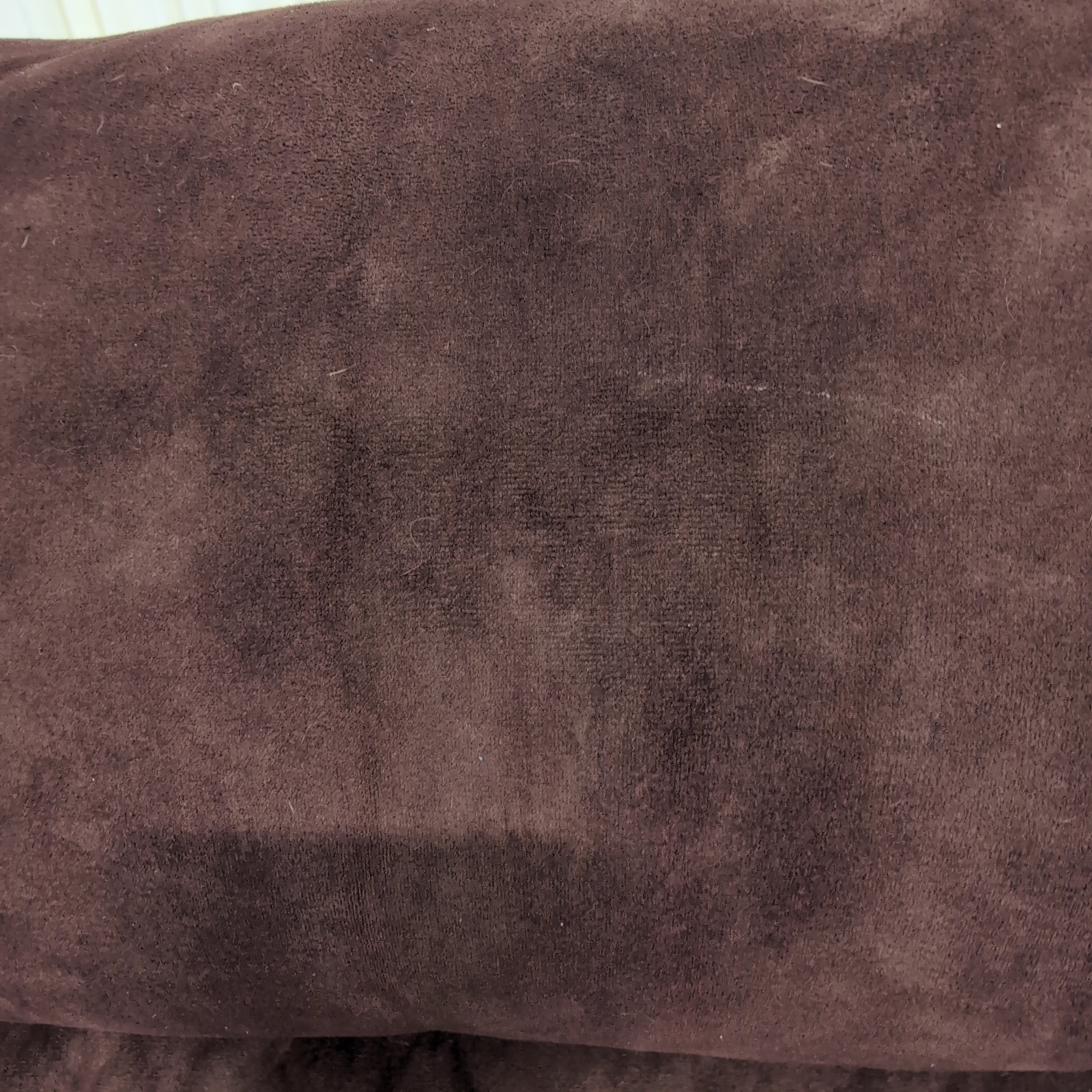 Burgundy Microsuede Three-Seat Reclining Couch