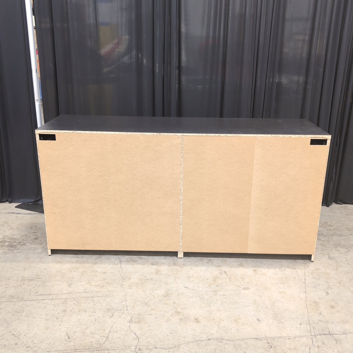Dark Gray Six-Drawer Dresser in Wood Finish