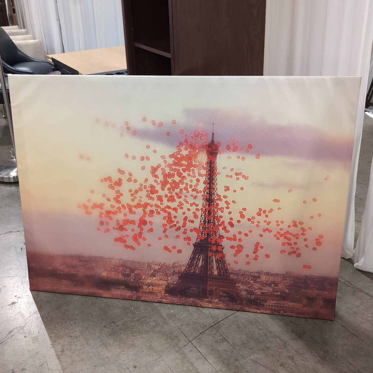 Parisian Sunset Eiffel Tower Canvas Print