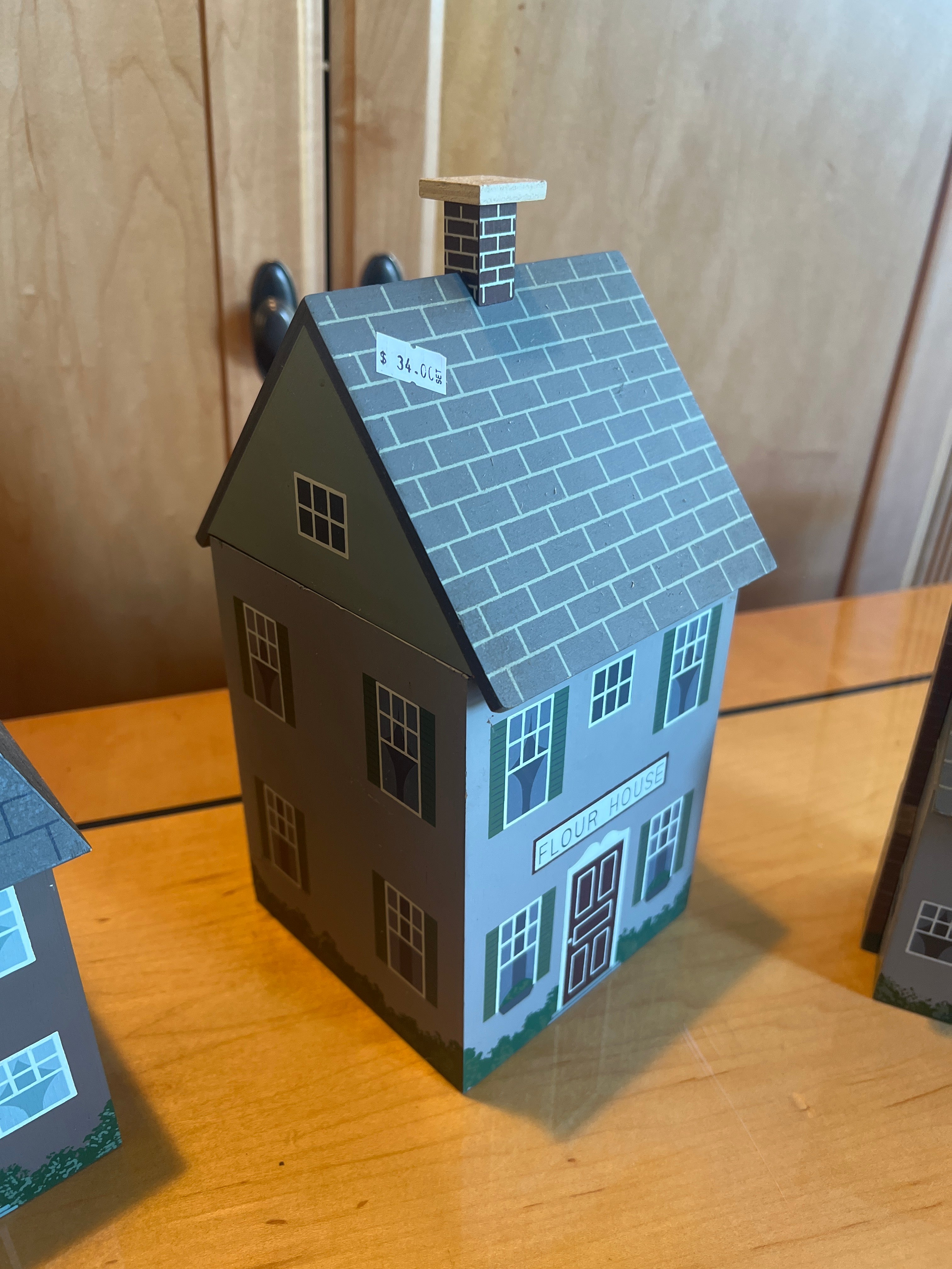 Vintage Rustic Miniature Shop House Collection, Set of Four