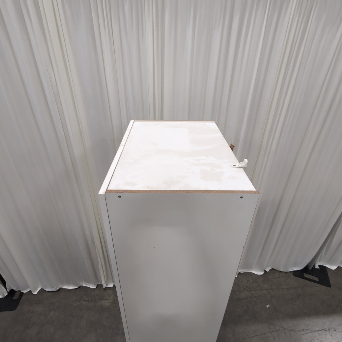 Modern White Two-Door Armoire