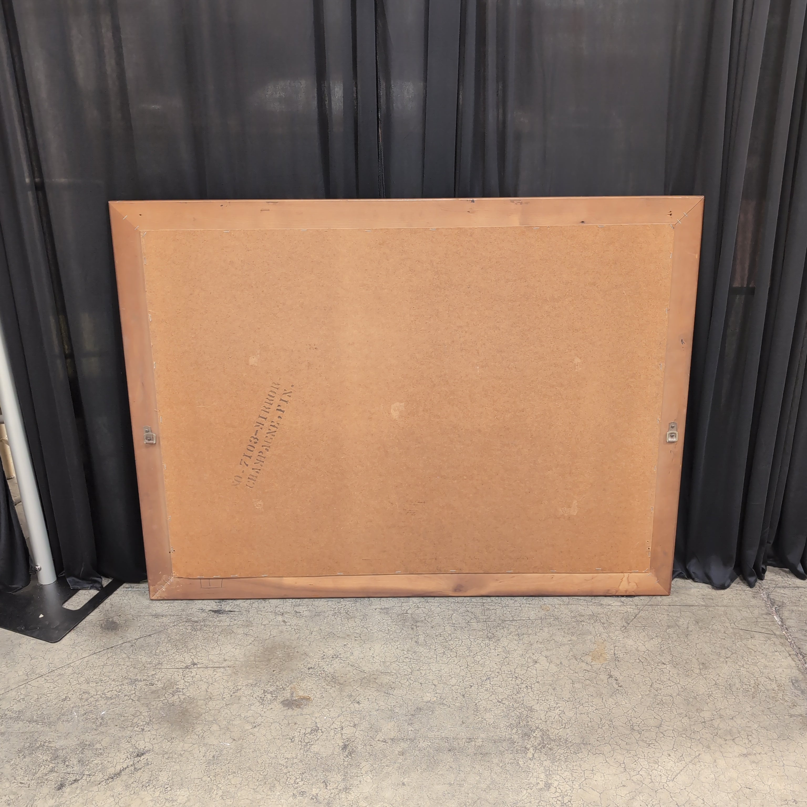 Rectangular Brown Wood Frame Mirror