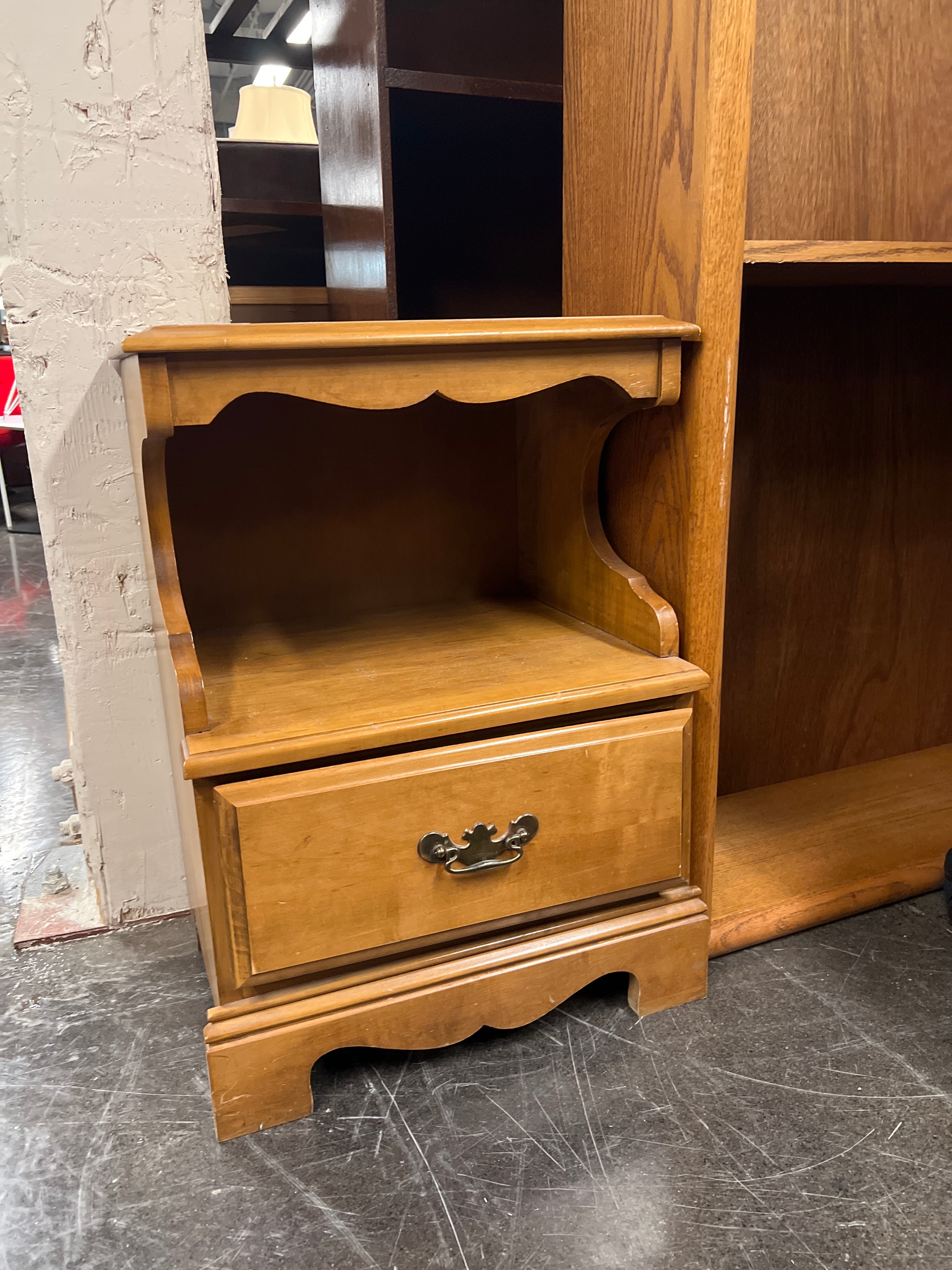 Two Tier Solid Wood Side Table