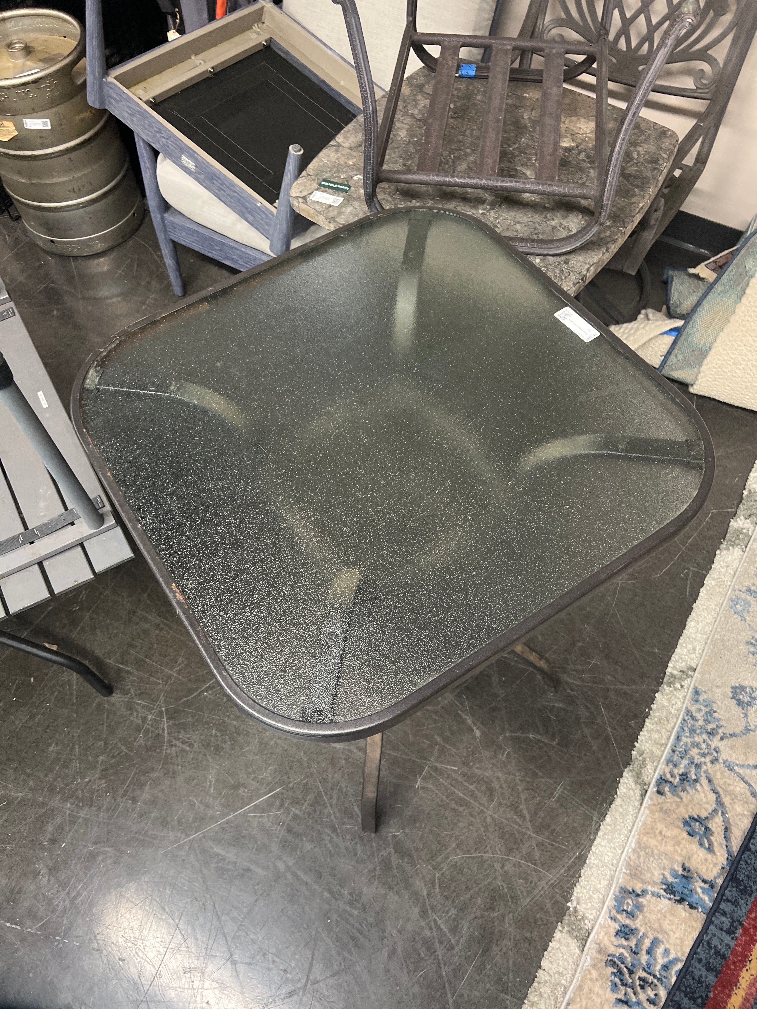 Patio Glass Bistro Table