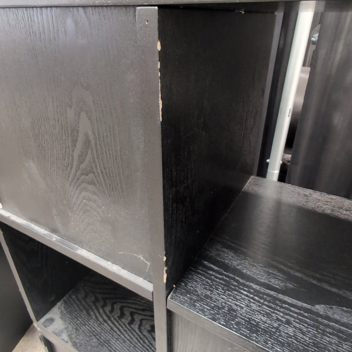 Black Finished Wood Composite Storage Cabinet with Drawers