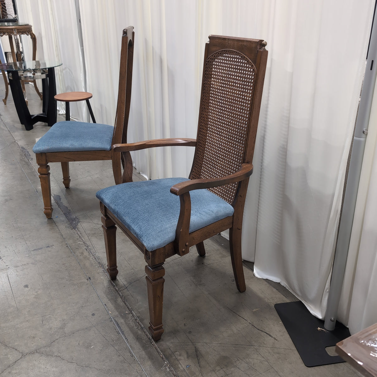French Provincial Style Dining Chair with Cane Back