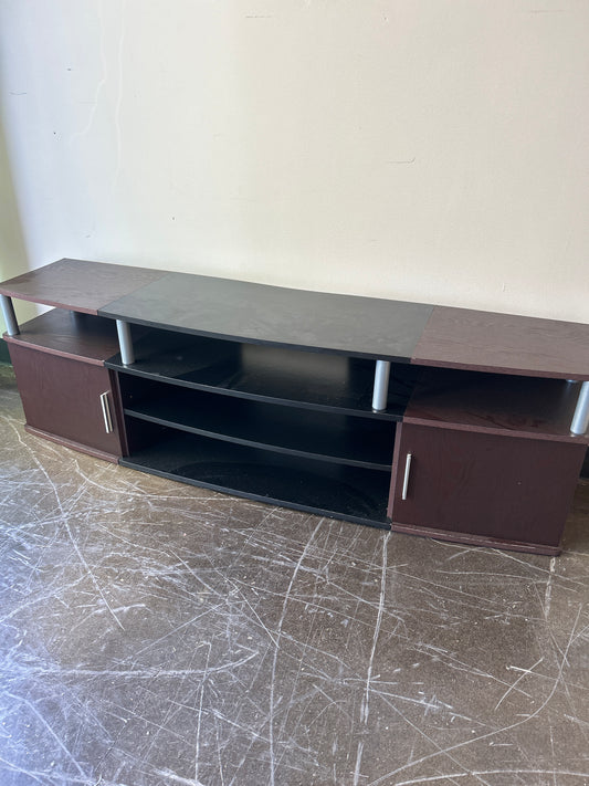 Black Curved Media Stand