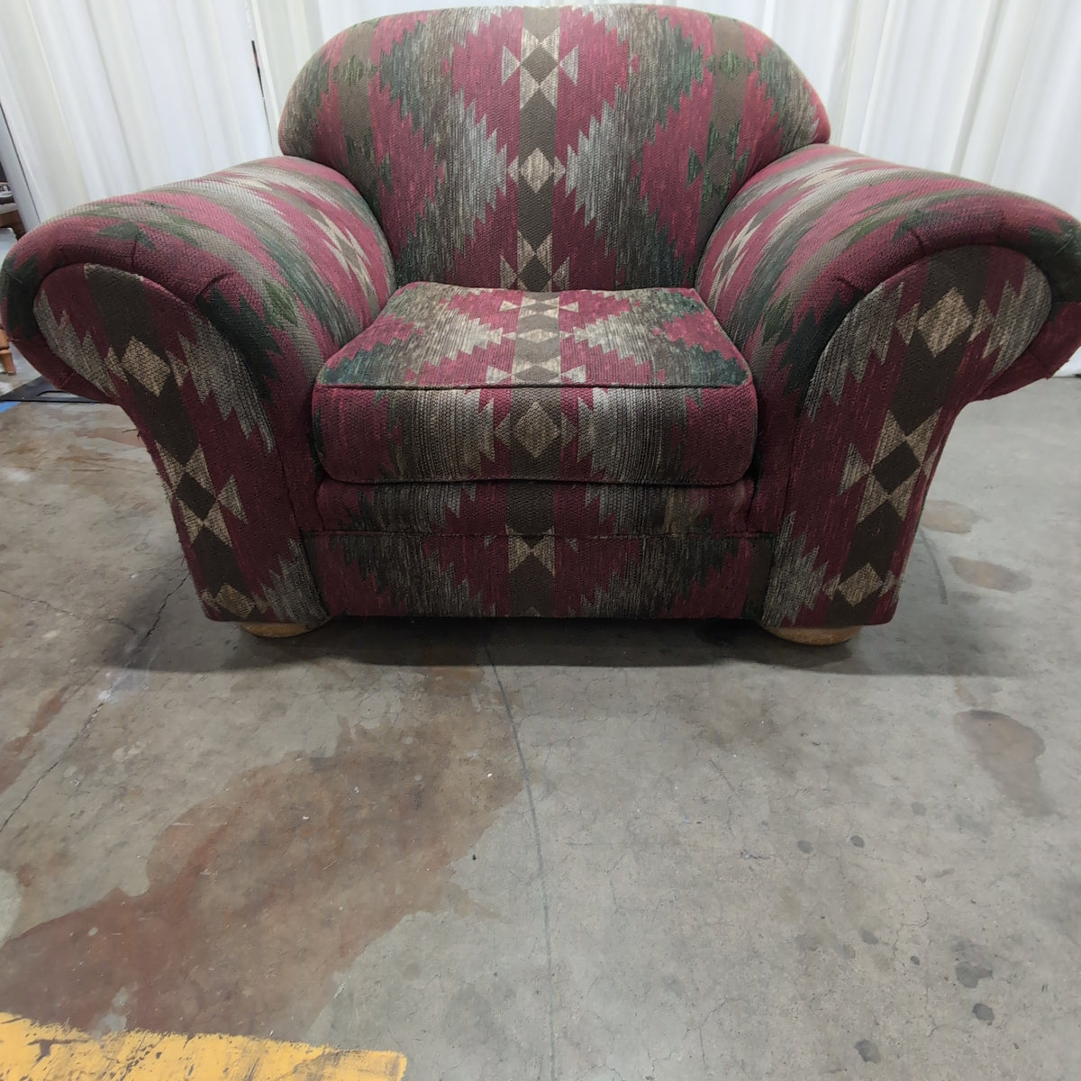 Southwestern Pattern Upholstered Armchair