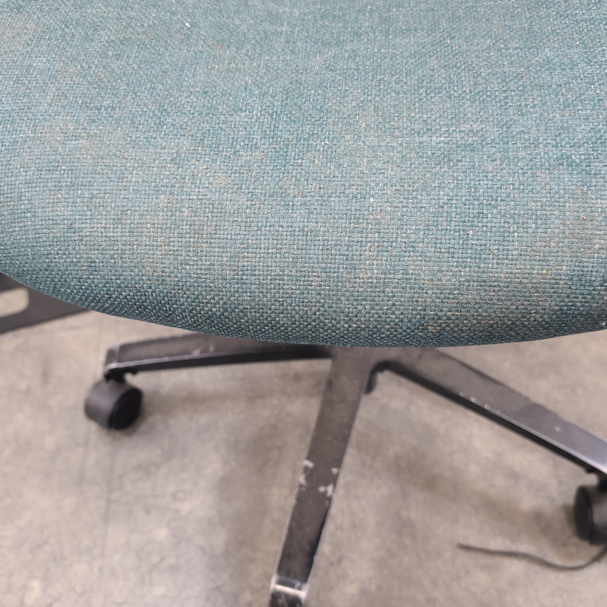 Dark Teal Fabric Swivel Office Chair