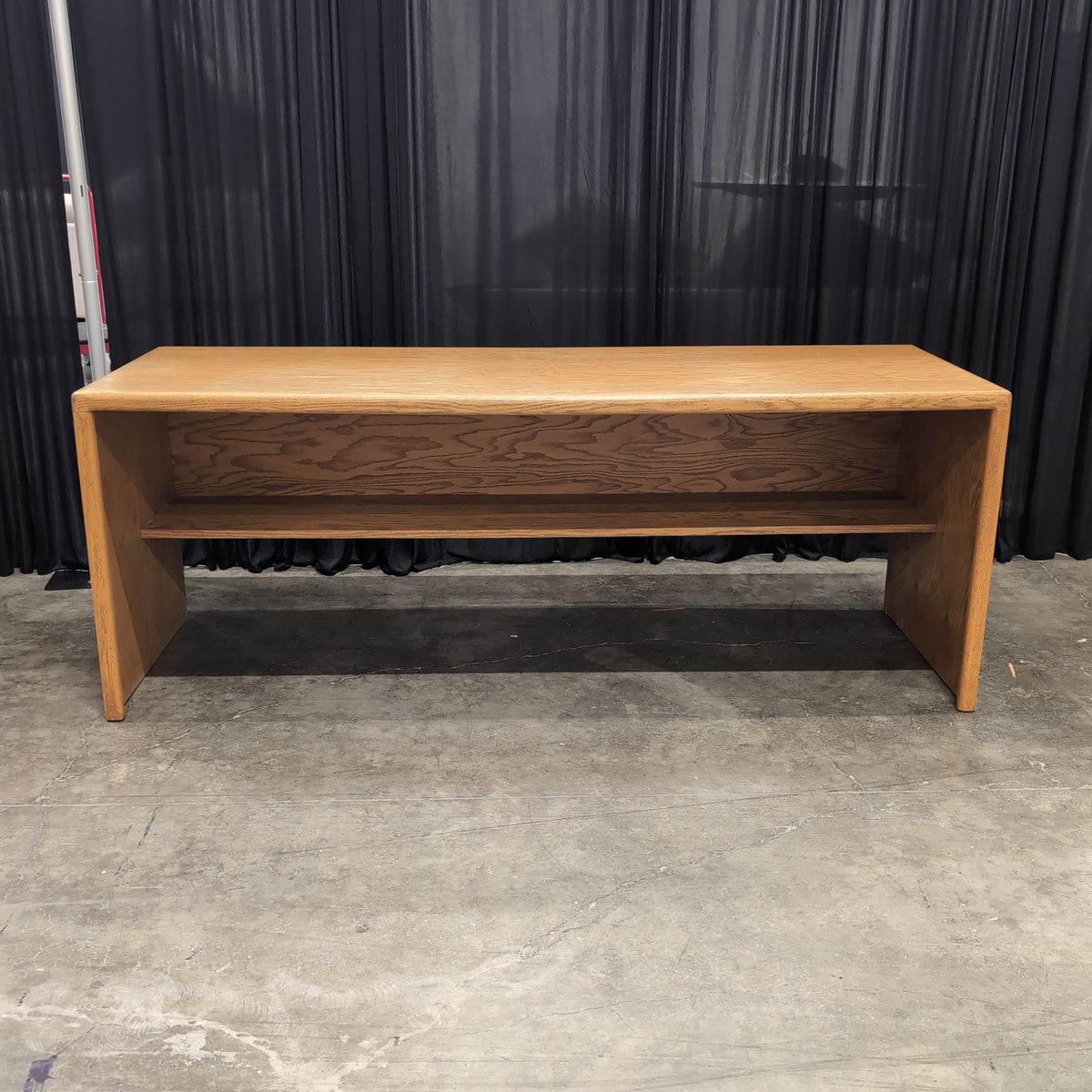 Natural Oak Tone Waterfall Bench