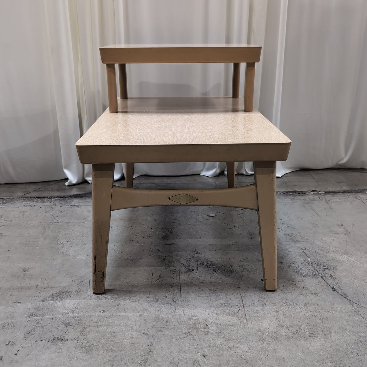 Light Blonde Two-Tier Wood End Table