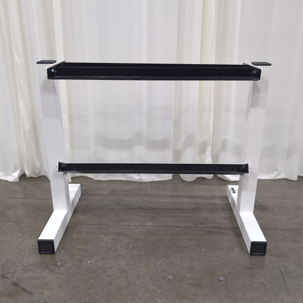 Minimalist White and Black Metal TV Stand