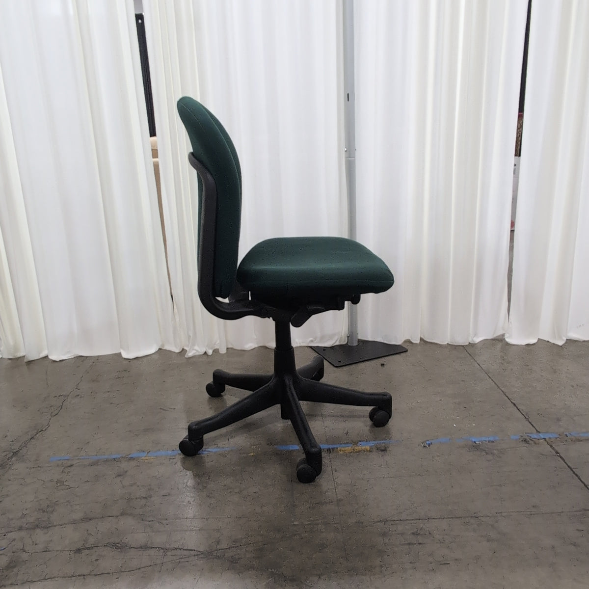 Dark Teal Fabric Swivel Office Chair