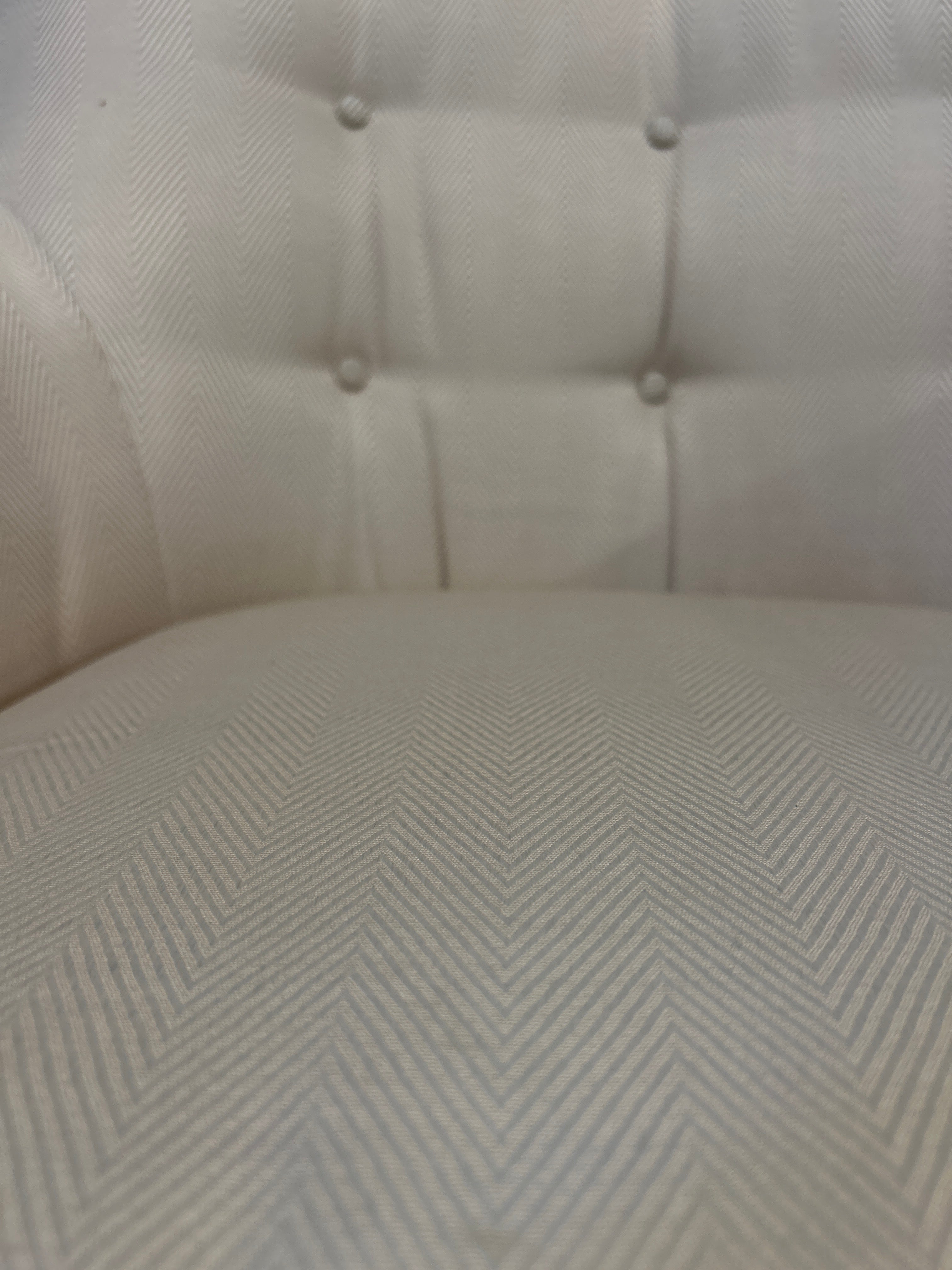 Henredon Tufted Cream Lounge Chair
