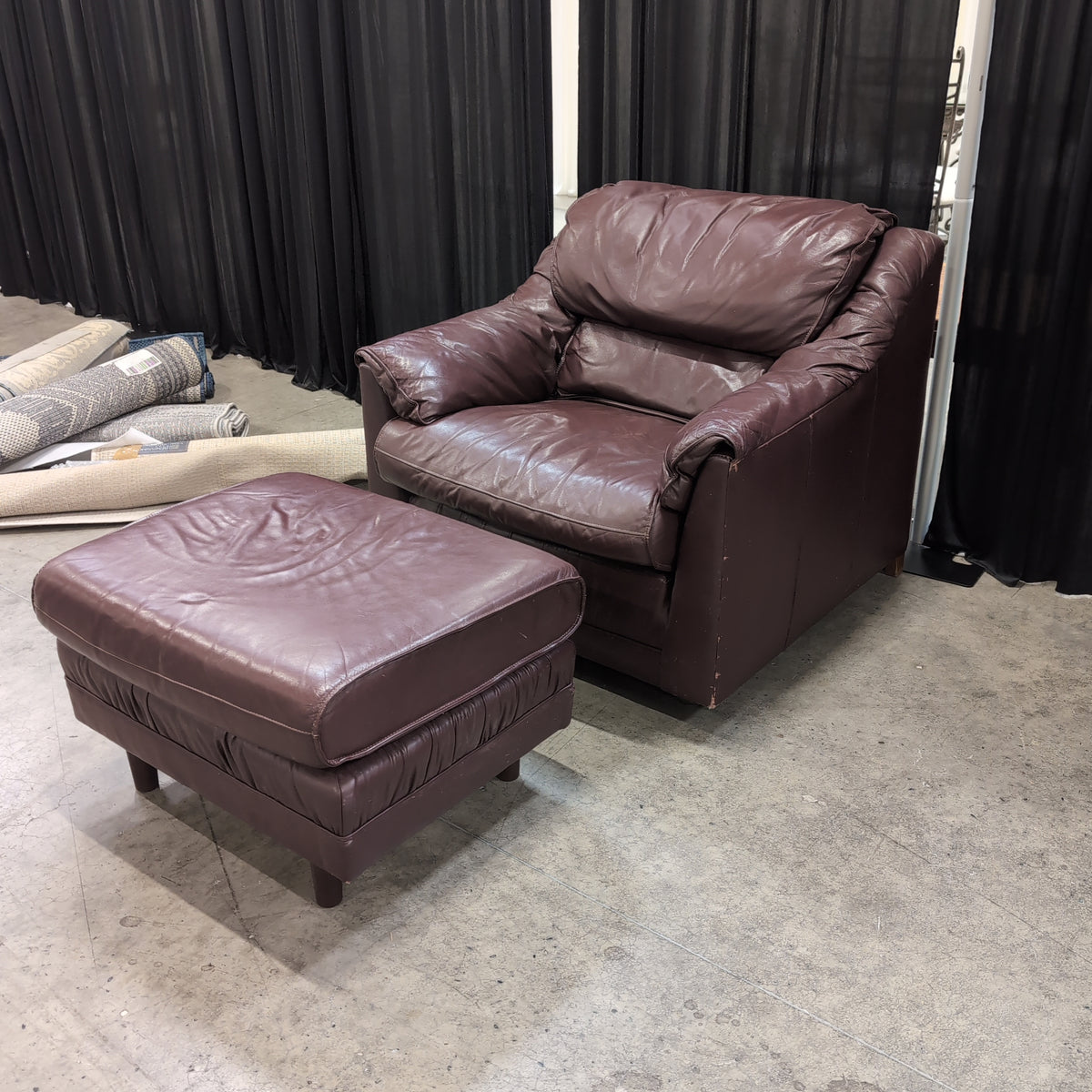 Plush Brown Leather Recliner