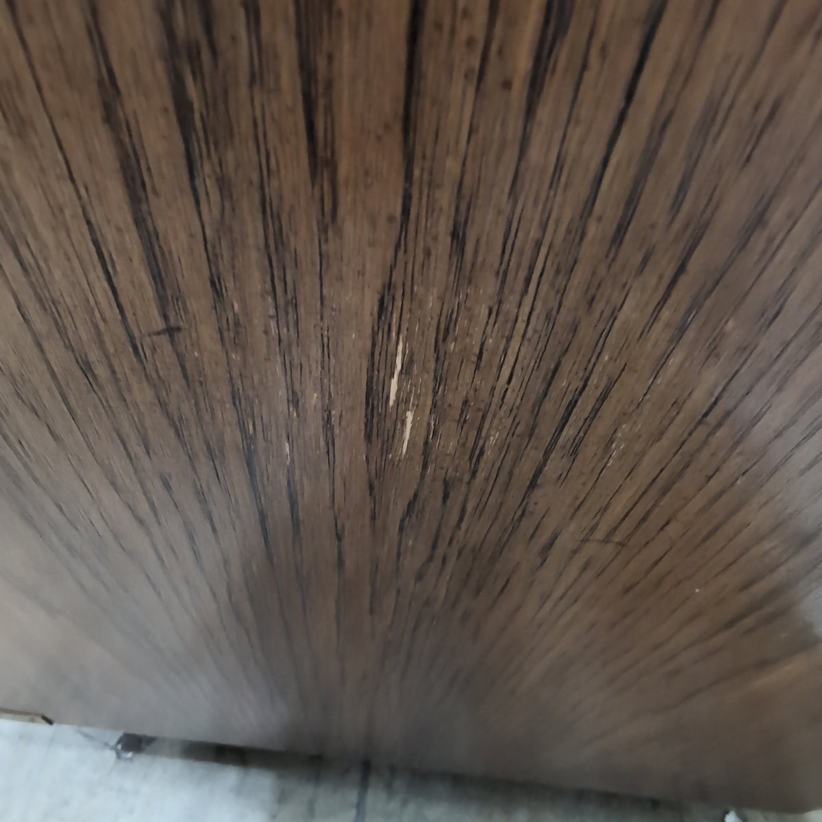 Warm Brown Burl Wood Buffet with Brass Accents