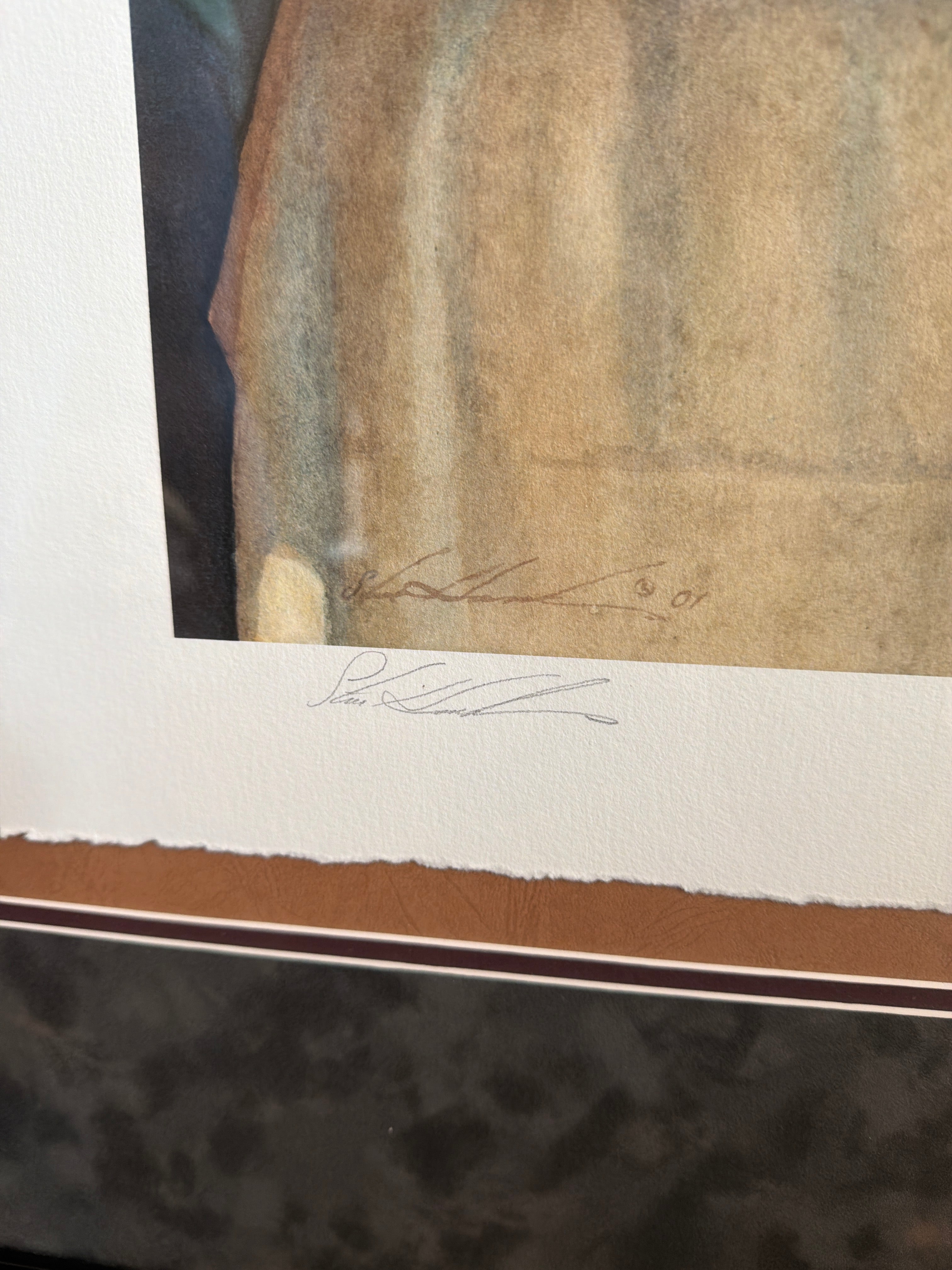 Steve Hanks Signed Framed Figurative Nude Artwork Print with Multi-Layered Matting AP 11/30